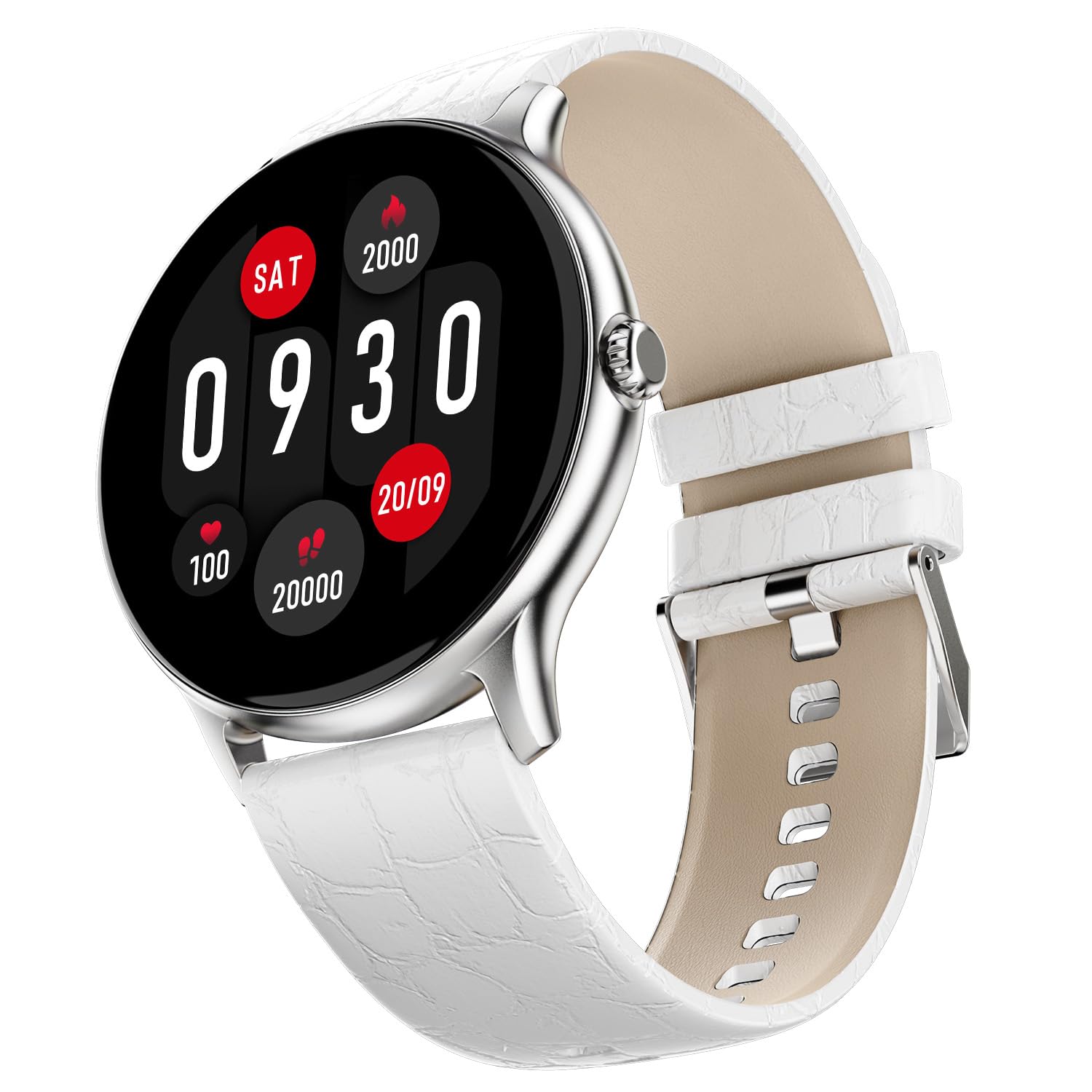 Fire-Boltt Phoenix Classic Smart Watch 1.39 inch Bluetooth Calling, AI Voice Assistant, Metal Body with 120+ Sports Modes, SpO2, Heart Rate Monitoring (White Classic)