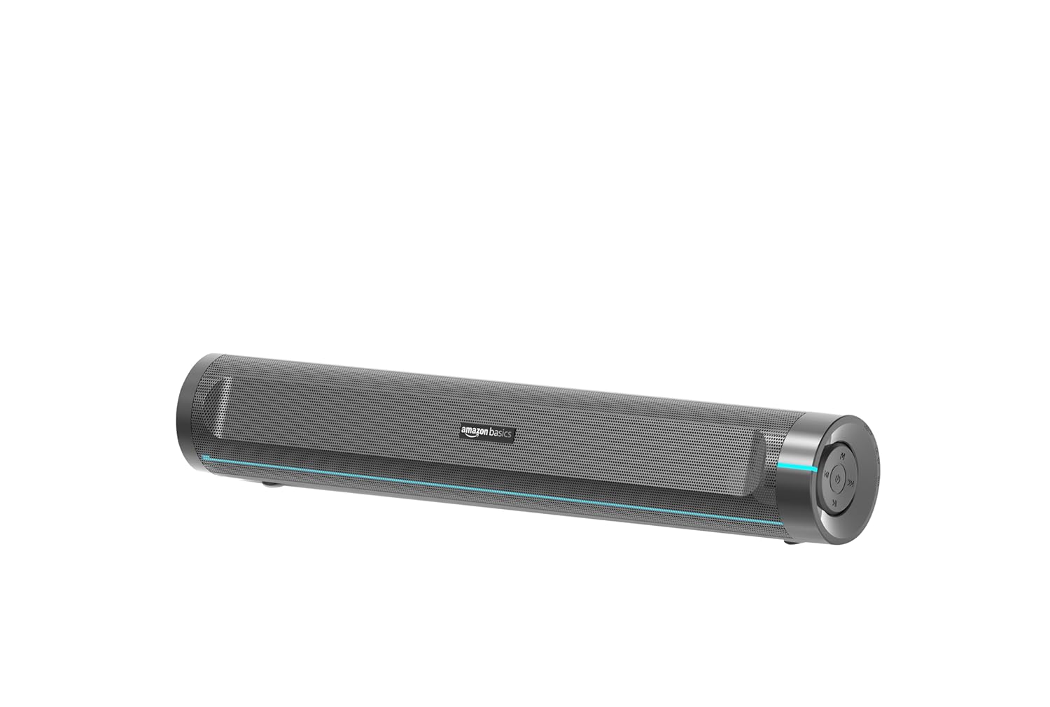 amazon basics SB20R 20W Bluetooth Soundbar with 3600 mAh Battery | 2X Bass | Up to 10 hrs of Playback | Blue LED Lights | Bluetooth 5.3, Aux & USB Connectivity