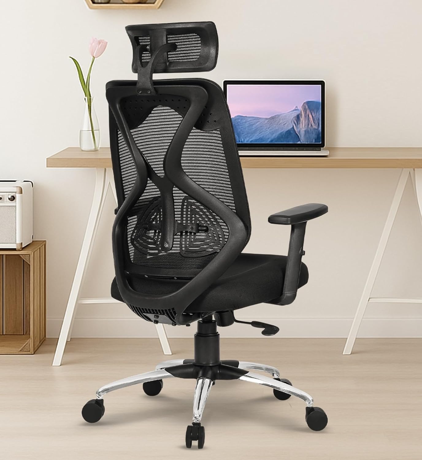 Office Chair,High Back Mesh Ergonomic Home Office Desk Chair with 3 Years Warranty, Adjustable Armrests,Adjustable Lumbar Support,Tilt Lock Mechanism