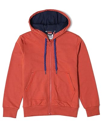 Jockey CB07 Boy's Super Combed Cotton French Terry Full Sleeve Hoodie Jacket with Front Pockets